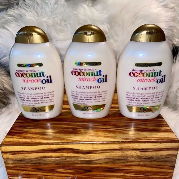 BL Ogx Shampoo Coconut Miracle Oil 13 oz X-Strength - THREE PACK - Picture 1 of 3